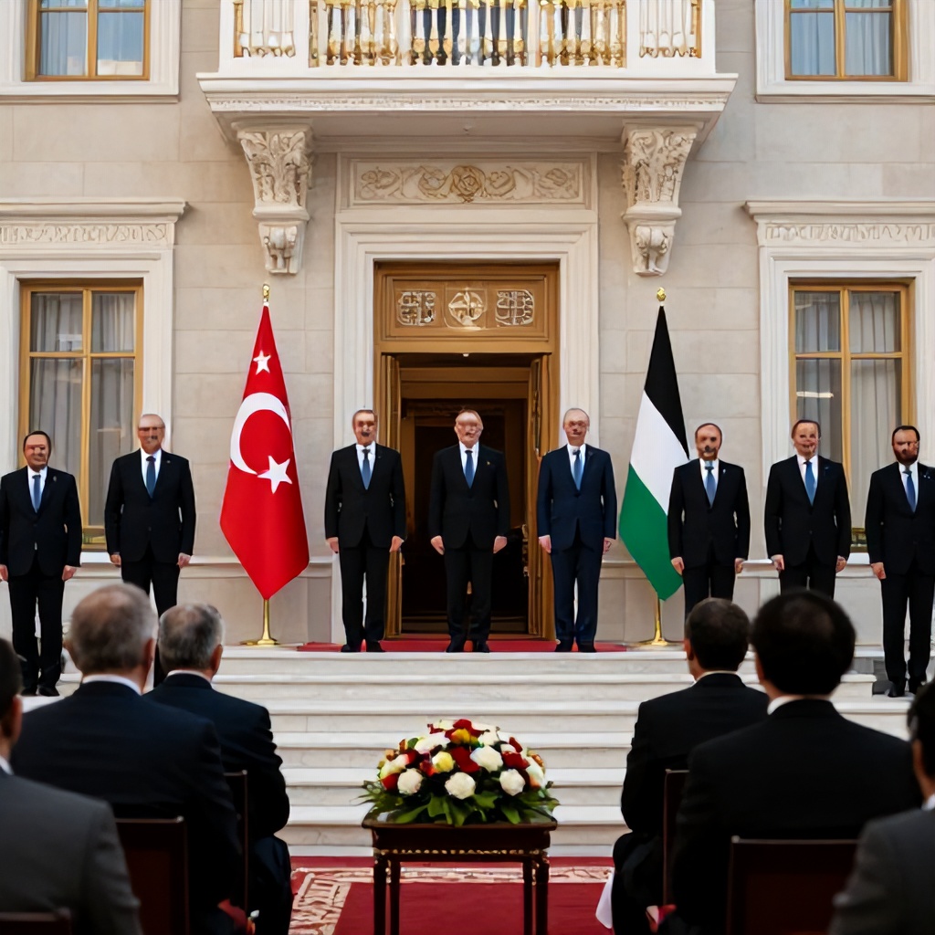 Cumhurbaşkanı Erdoğan, Filistin Devlet Başkanı Abbas'ı Resmi törenle Karşıladı