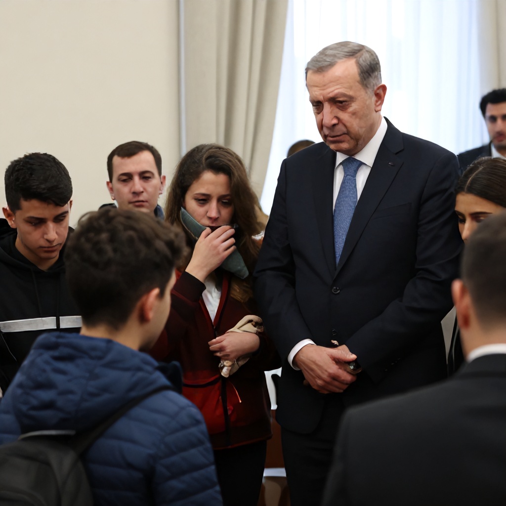 Cumhurbaşkanı Erdoğan, Okul Saldırısından Öldükleri Öğrencilerin Aileleriyle Görüştü