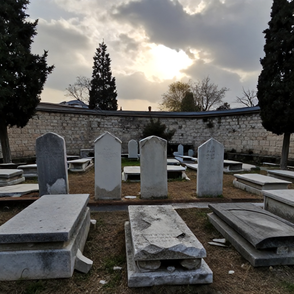 Fatih'te Tarihi Hazirede 7 Mezar Taşı Tahrip Edildi