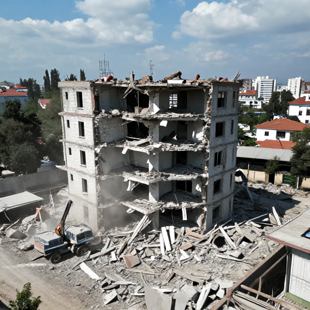 Bahçelievler'de Boşaltılan 4 Katlı Bina Çöktü