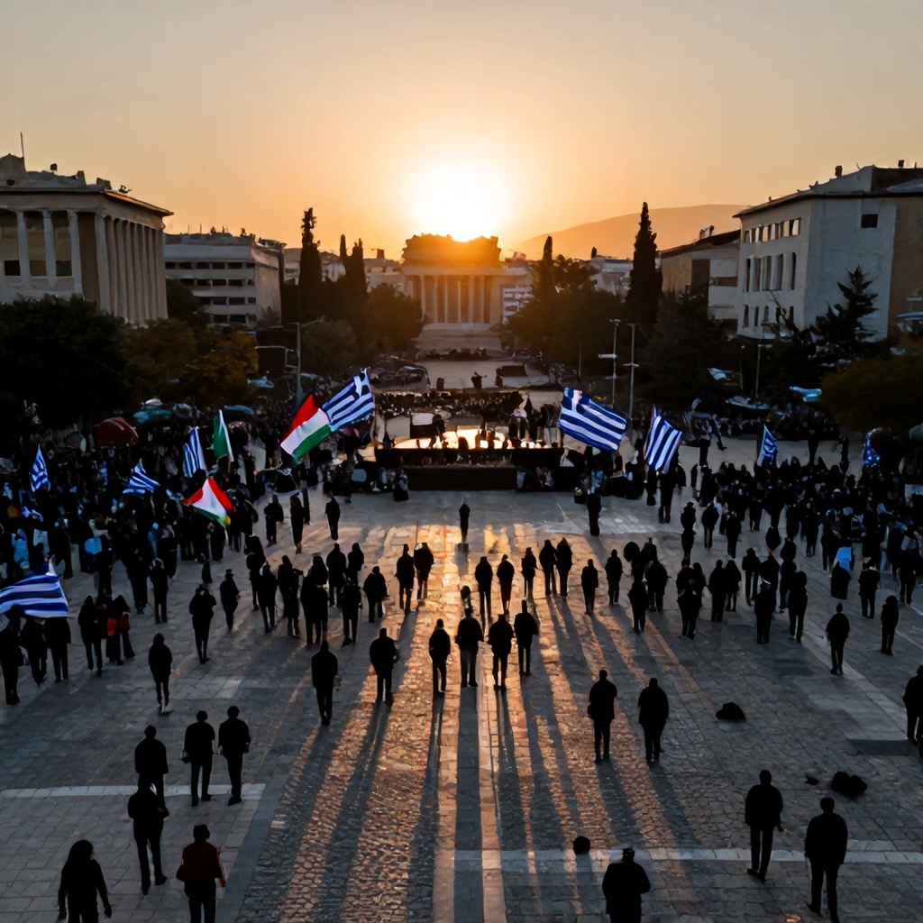 Yunanistan'da Filistine Özgürlüğü Destekleyen 106 Miting
