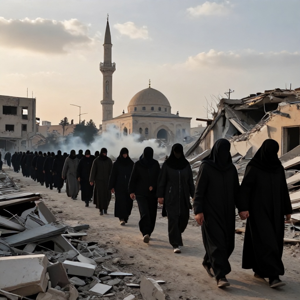 Gazze'den Enkaz Altında Bulunan 112 Filistinli Son Yolculuğuna Uğurlandı