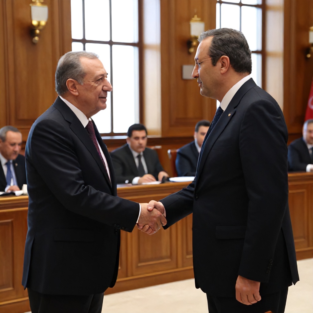 TBMM Başkanı Kurtulmuş, Yargıtay Başkanı Kerkez'i Resmi Ziyarette Kabul Etti