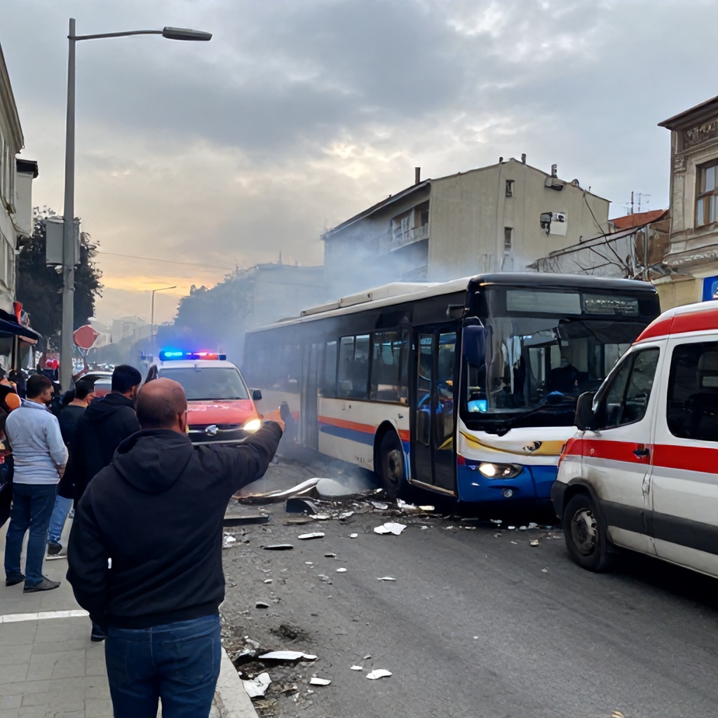 İstanbul'da Metrobüs Çarpma Olgusu: Kadın Ağır Yaralandı