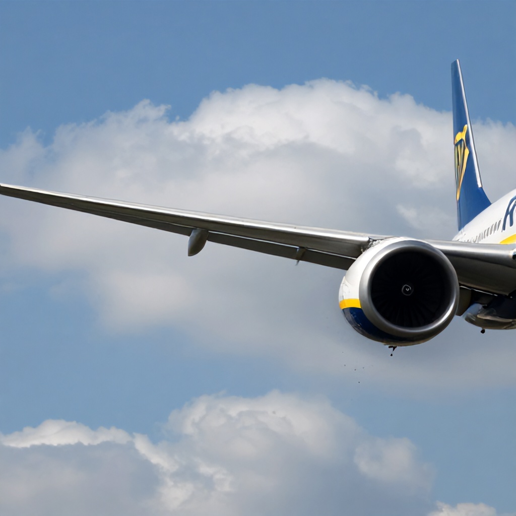 Ryanair Uçuda Motor Pervanesi Koptu, Yolcular Güvenli Vizeden Geçti